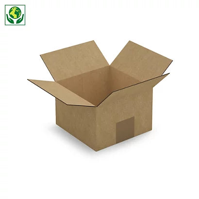 Caisse carton simple cannelure 15 x 15 x 10 cm – lot de 25 ou 50