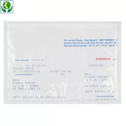 Pochette porte-documents adhésive