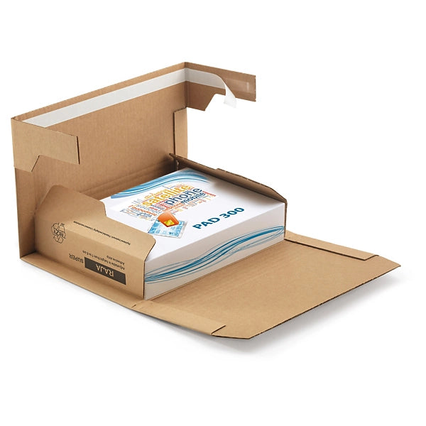 Étui postal carton brun renforcé 24 x 18 cm RAJA – lot de 25 ou 50